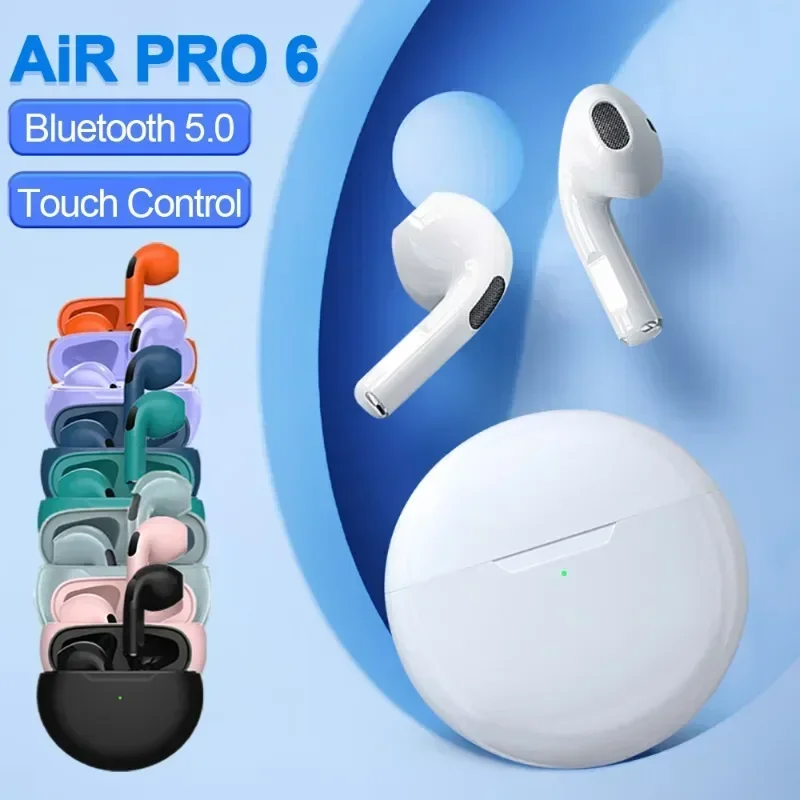 Air Pro6 Bluetooth-наушники Tws Наушники Bluetooth Беспроводная Bluetooth-гарнитура Стручки Earbus
