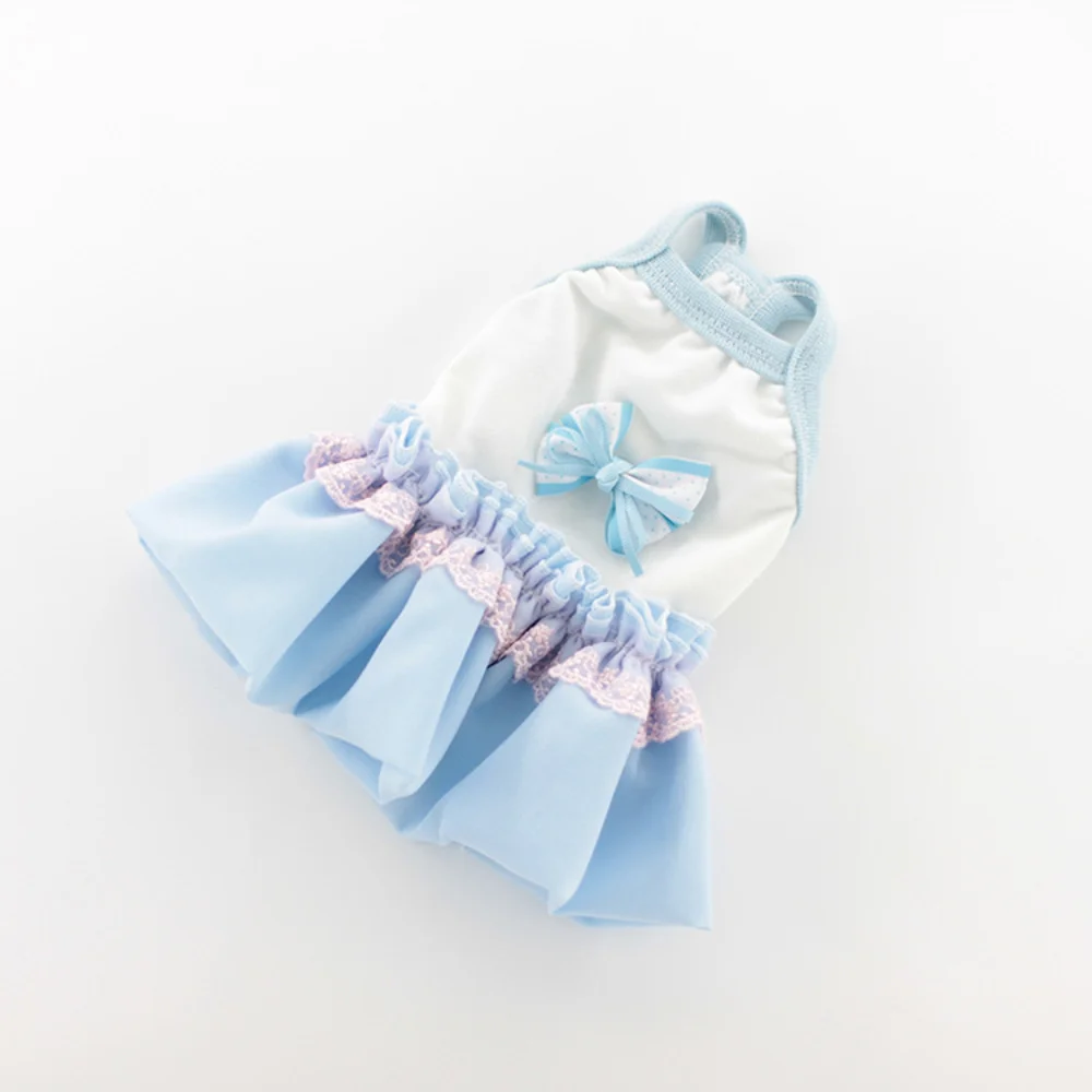 Puppy Clothes Spring Summer Pet Sweet Princess Dress Small Dog Cute Skirt Cat Fashion Bowknot Vest Yorkshire Pomeranian Poodle