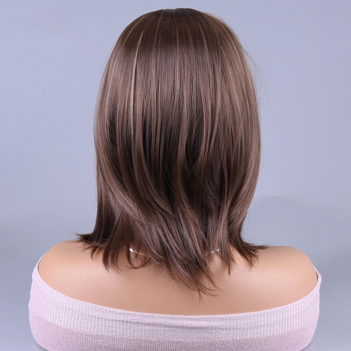 Женские модные коричневые зернистые золотые парики bobo