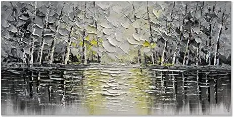 

Country Pastoral Style Hand Painted 3D Oil Painting on Canvas - Large Framed for Home Decorations - 40x28 inches