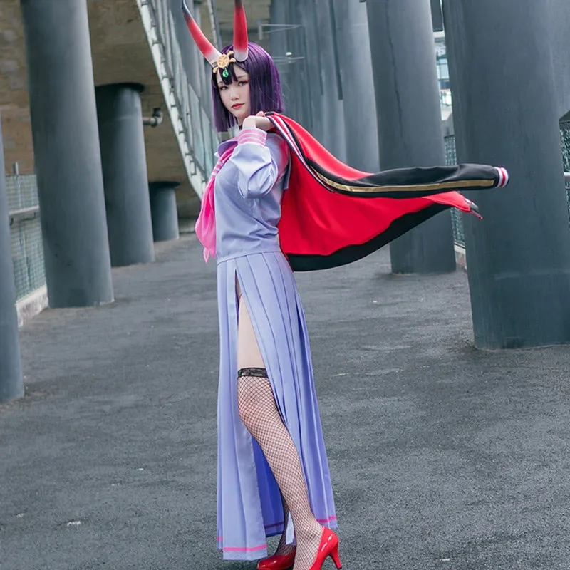 Fate/Grand Order Assassin Shuten-douji Cos Woman JK Сексуальная униформа моряка Косплей Костюм Хэллоуин