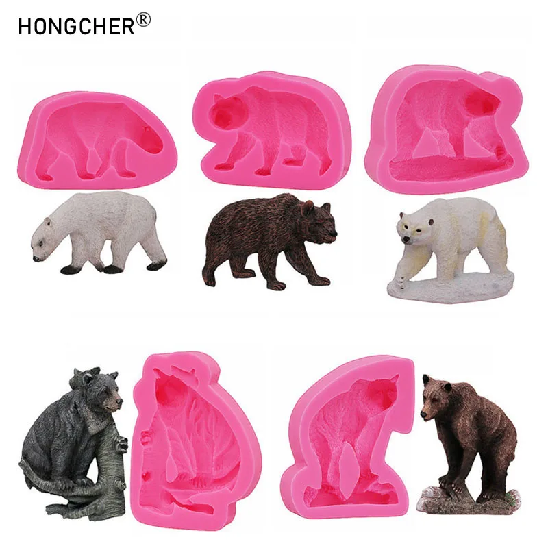 Белый Медведь Имитация Животного Силиконовая Форма Для Украшения Шоколадного