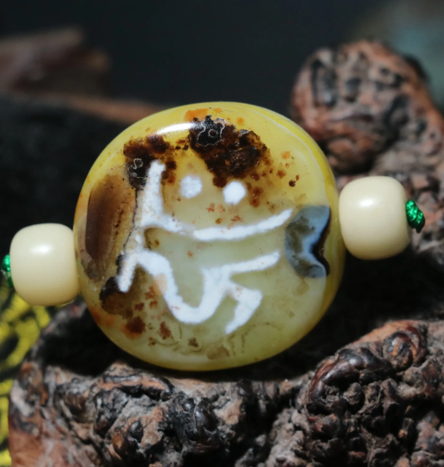 Волшебная сила Тибетский старый Agate Om Word Небесный Глаз козий глаз бусины дзи $