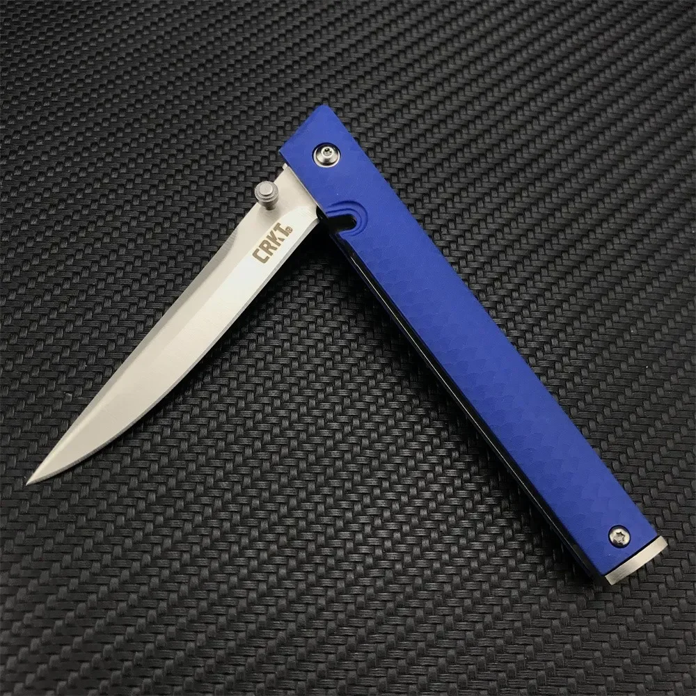 

CRKT 7096 CEO Gentleman's Bearing Folding Knife 3.107 "Satin Plain Blade Outdoor Camping Pocket Flipper Knife Hunting Survival