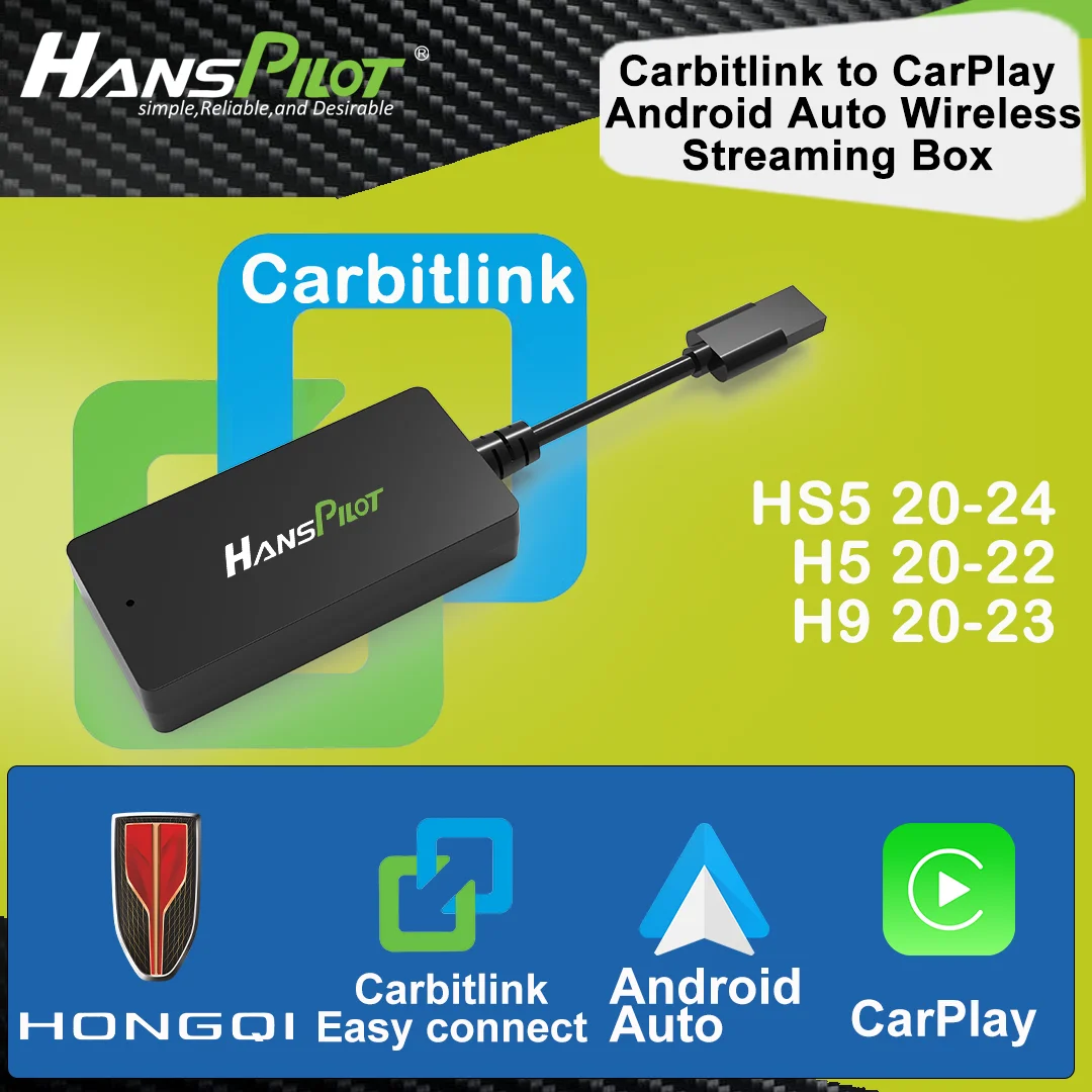 

NCP0039 NCP0036 HongQi HS5 H5 H9 адаптер для легкого подключения Carbitlink, преобразующий в CarPlay и Android Auto