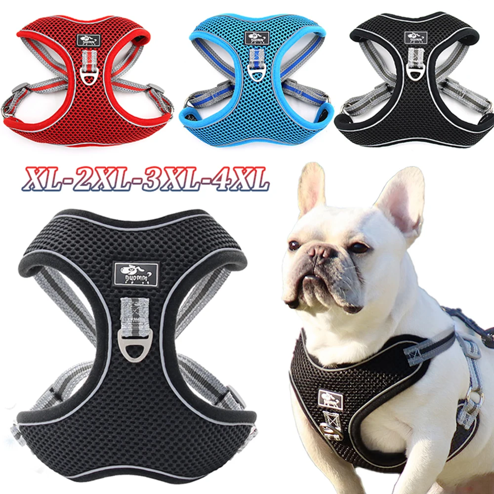 

Large Dogs Harness No Pull Reflective Pet Collars Vest Lead Leash Adjustable Outdoor Walking Pet Chest Strape Dog Accessoires