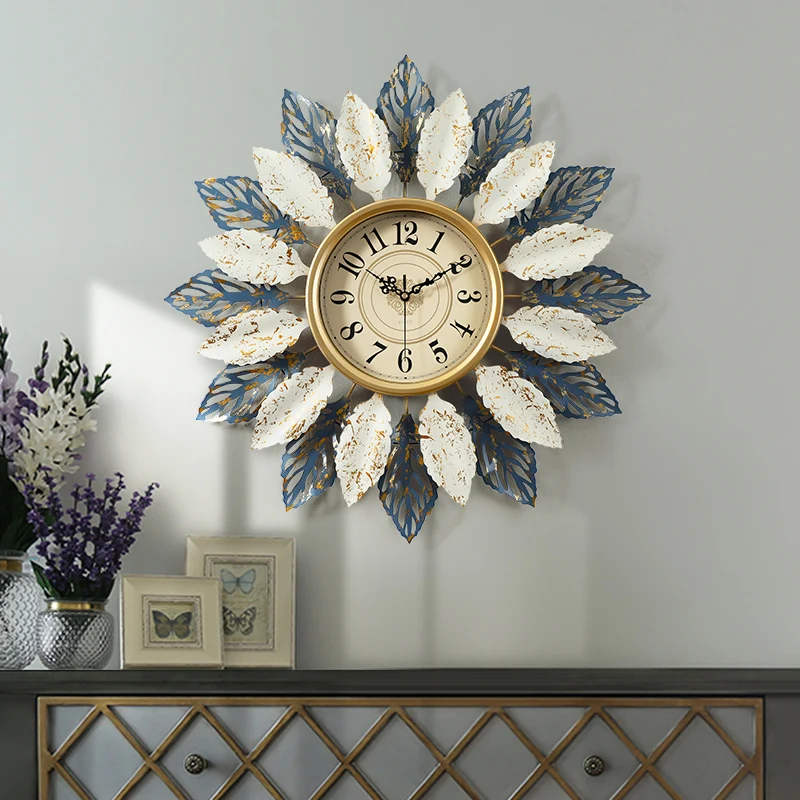 

Clock wall clock living room atmosphere mute light luxury clock American creative fashion clock restaurant wall art wall watch