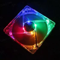 12v 0 20a 80 x 80 x 25 mm computer fan 4 led silent pc computer case cooler cooling fan mod blue and colorful light
