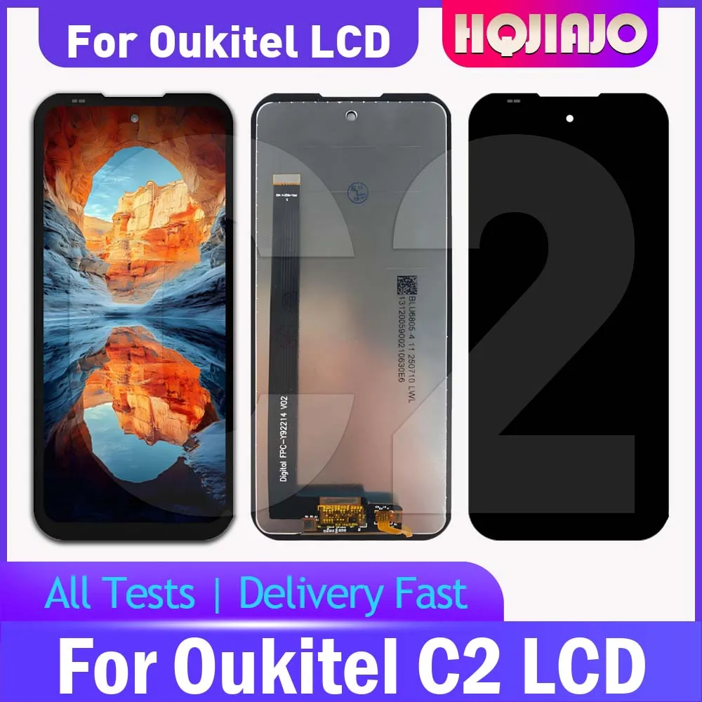 Фото 6,52-дюймовый IPS LCD-дисплей для Oukitel C2 c2 без рамки, сенсорный экран, дигитайзер в сборе, замена, ремонт, 100% протестировано №1