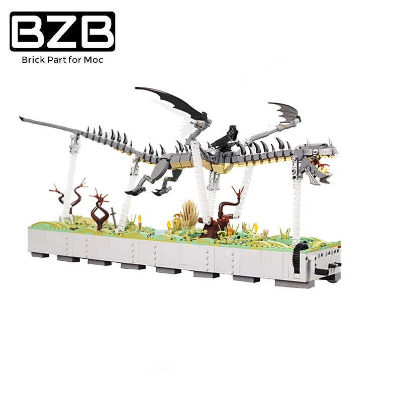 

BZB MOC Evil Spirit Гора Дракон рыцарь змея Монстр летающее животное строительные блоки модель детские игрушки DIY Кирпичи детали лучшие подарки