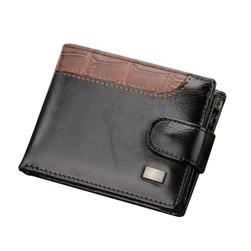 New Wallet Men's Short Small Multifunctional Hand Card Holder Clutch PU Business Zipper Purse Fashion High-quality Casual