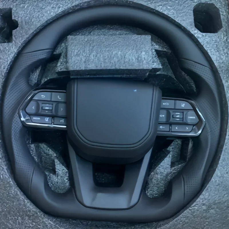 

Полностью черный автомобильный руль из натуральной кожи для Toyota Landcruiser Land Cruiser LC200 LC300 Prado 120 150 200 LC7