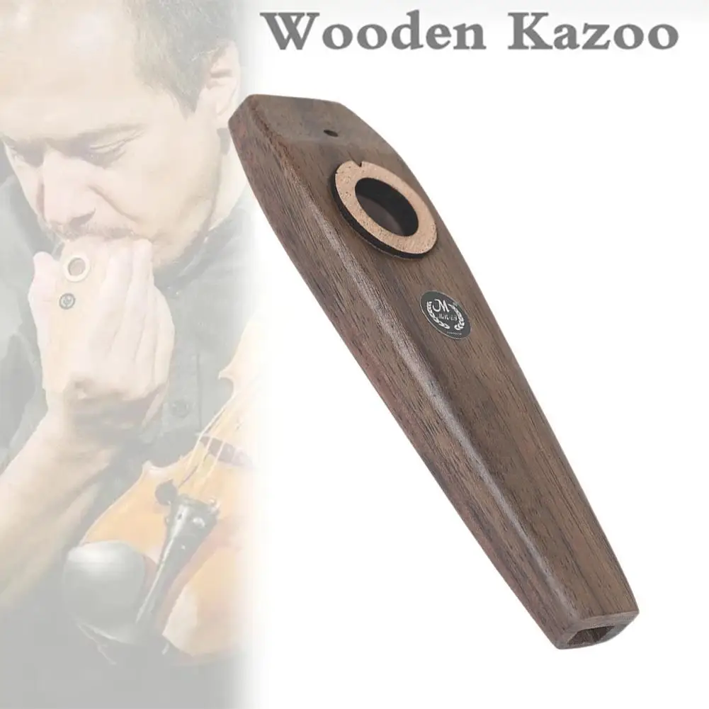 

Kazoo Flute Wooden Kazoo Instruments Guitar Ukulele Accompaniment Patry Musical Instrument for Kids Beginner Gift