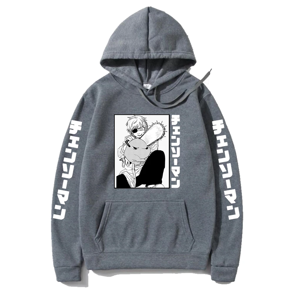 

Saw Man Anime Characters 2D Printed Hoodie Male Four Seasons Oversized Comfortable Pullover Female Harajuku Multicolor Teen