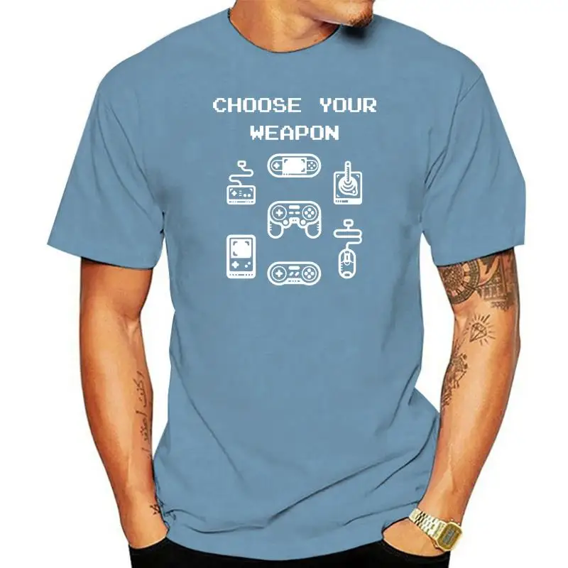 

tshirt Retro Gaming Women t-shirt Men Short sleeve Your Weapon Classic T shirt Choose Controllers T Shirt