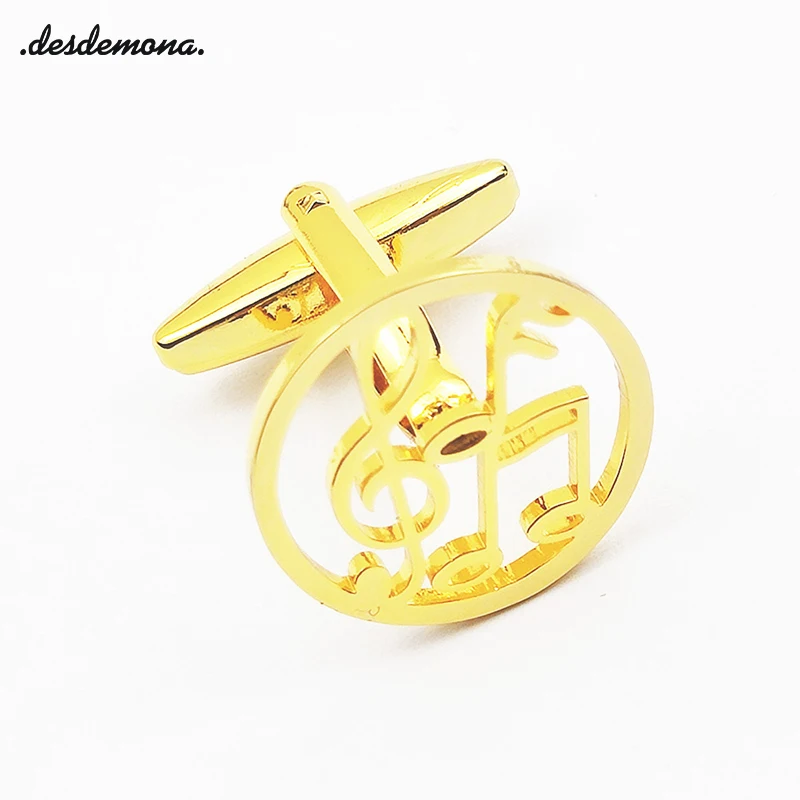 

Custom Music Note Engrave Initial Cufflinks for Wedding Birthday Groomsmen Gift Stainless Steel Cufflinks Statement Jewelry