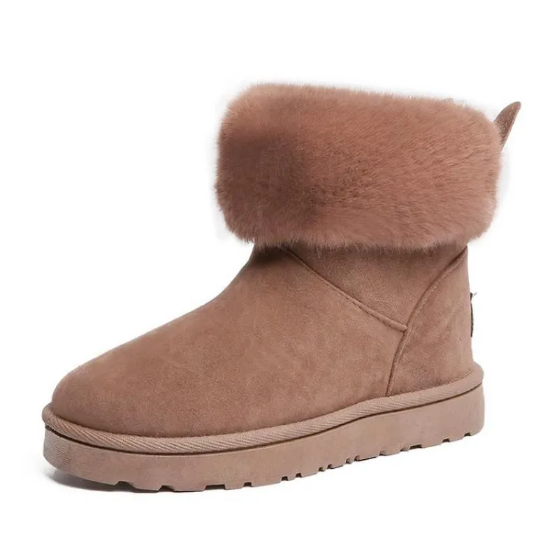 

2023 Winter Warm Booties For Womes Flat Heel Round Toe Australia Boots Women Ankle Rubber Classic Low Ladies Platform Snow Boots