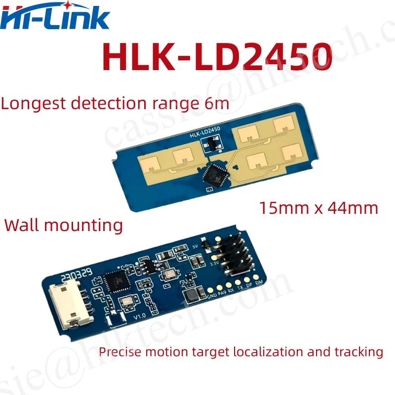 Hi-Link Φ 24G MmWave модуль отслеживания скорости движения и человека для замены PIR в 6 м