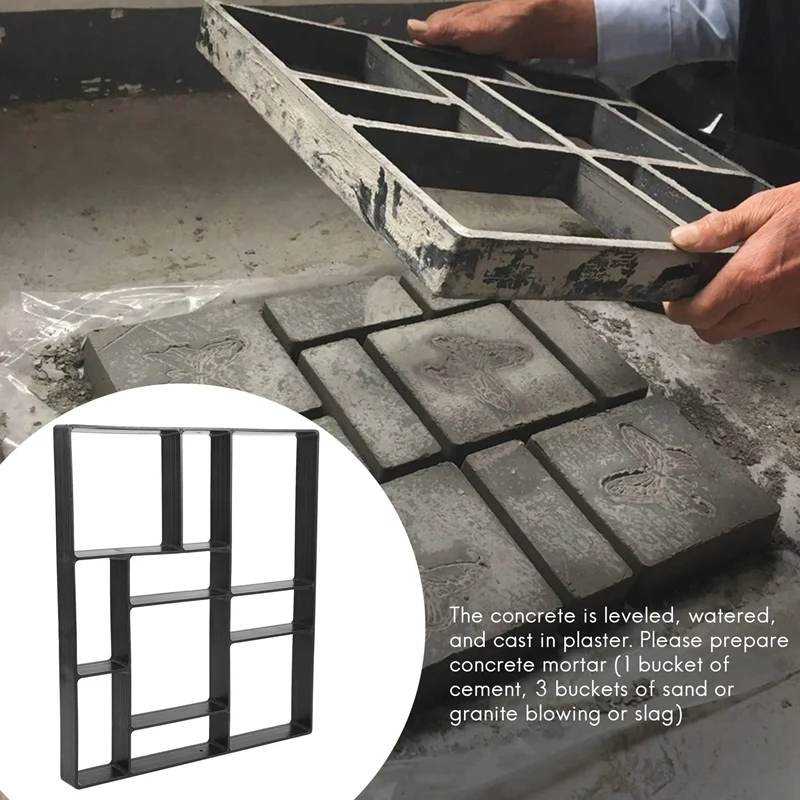 DIY пластиковая форма для изготовления дорожек ручная тротуарная цементного