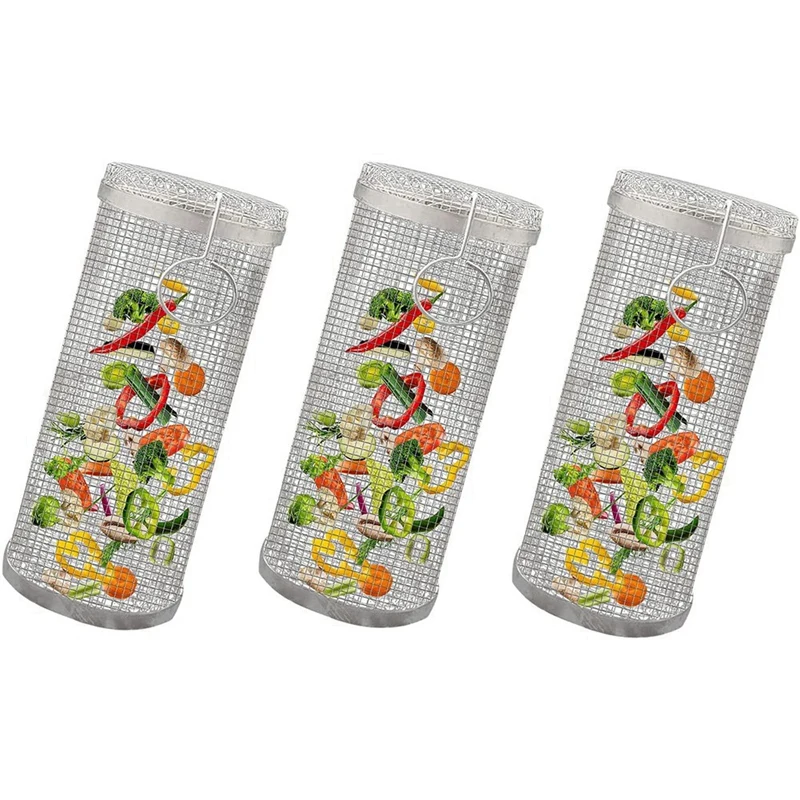 Портативная корзина для барбекю из 3 шт. сетка инструментов подходит кемпинга на