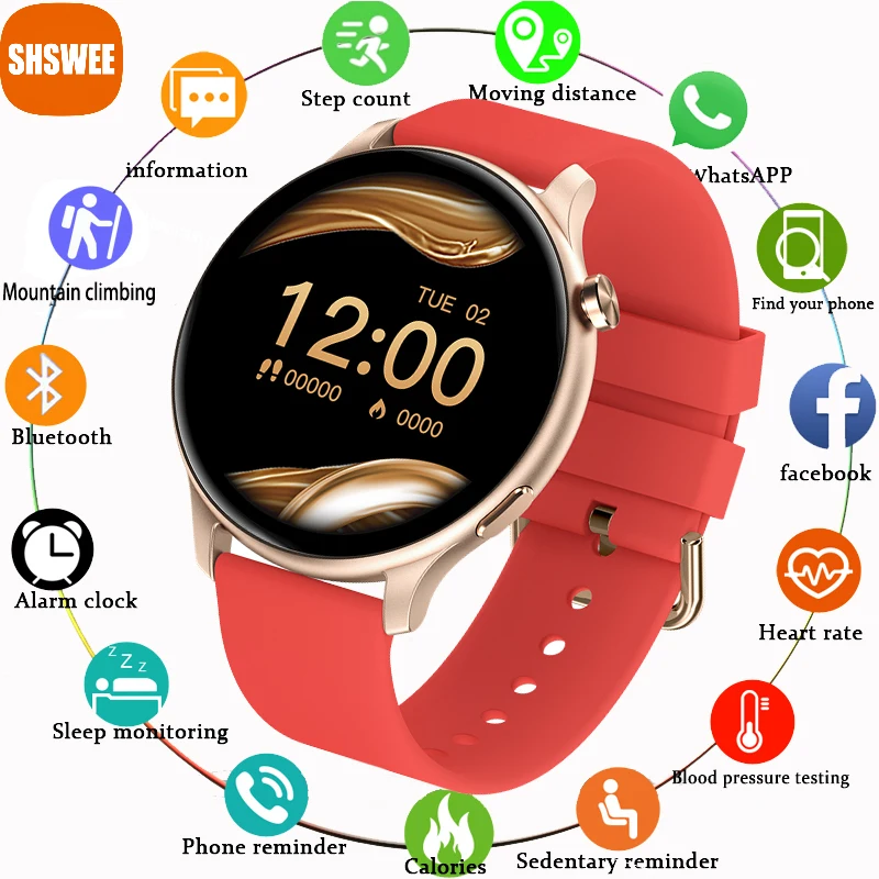 

Bluetooth Call Smart Watch Men Dynamic Dial Camera Control Bluetooth Music Smartwatch Ladies for Samsung Apple Xiaomi Huawei