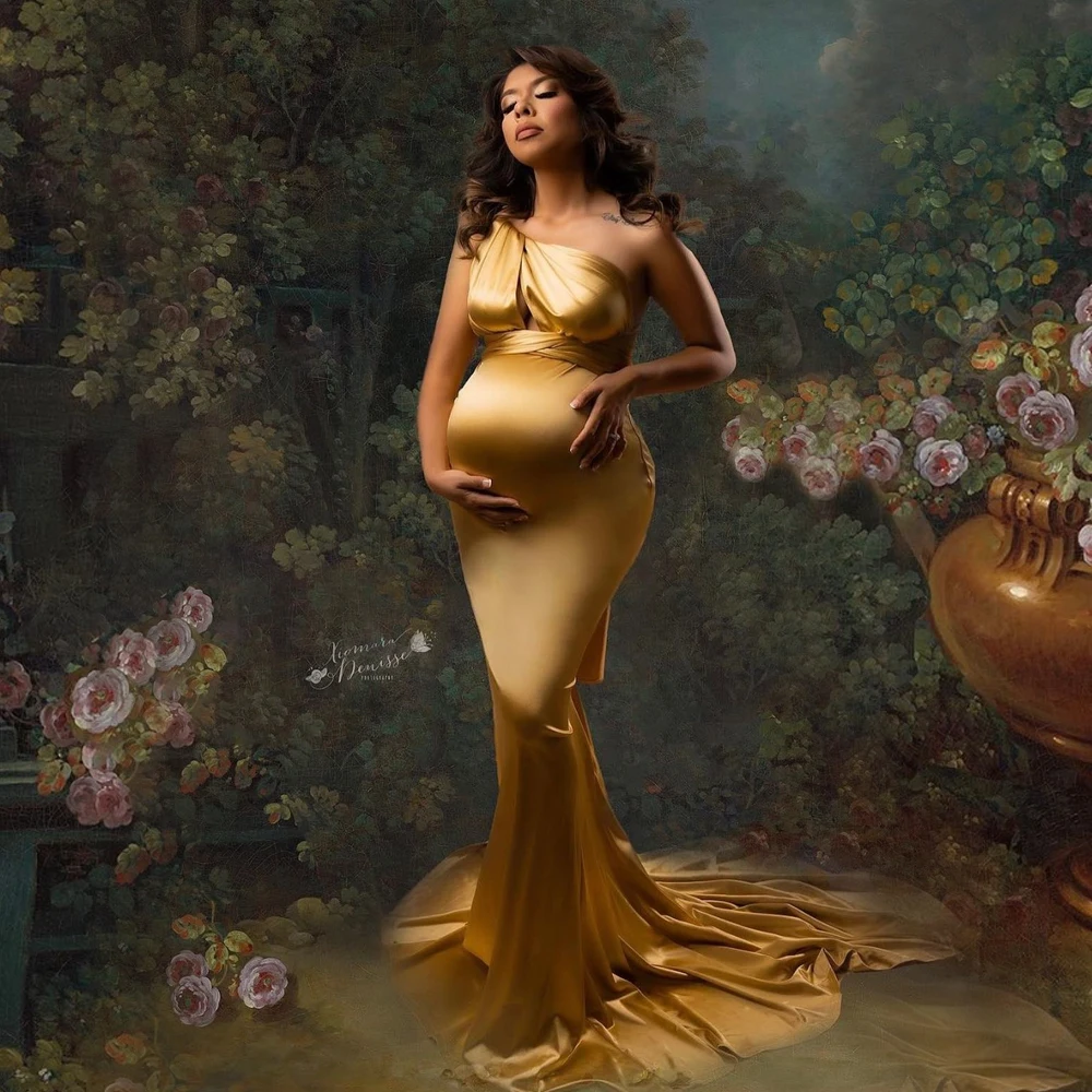 Стрейчевое атласное платье-трансформер с запахом платья для беременных детского