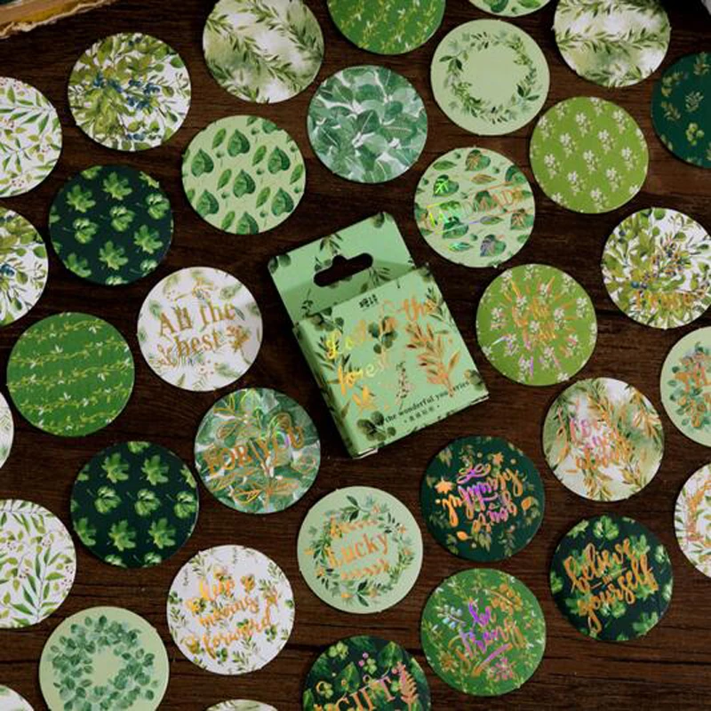 

45 шт., декоративные круглые наклейки-конверты с золотым тиснением