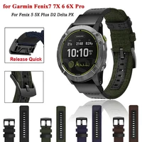 22 26mm replcement watchband straps for garmin fenix 6 6x pro 7 7x 5 5x plus 3 hr enduro smart watch quickfit canvas wrist bands