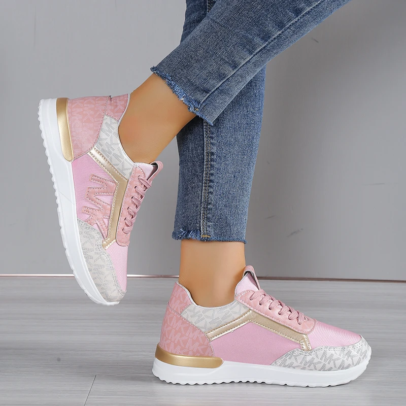 Spring New Breathable Women's Running Shoes Students Platform Sneakers Mesh Shoe Fashion Lady Flats for Outdoor Sport