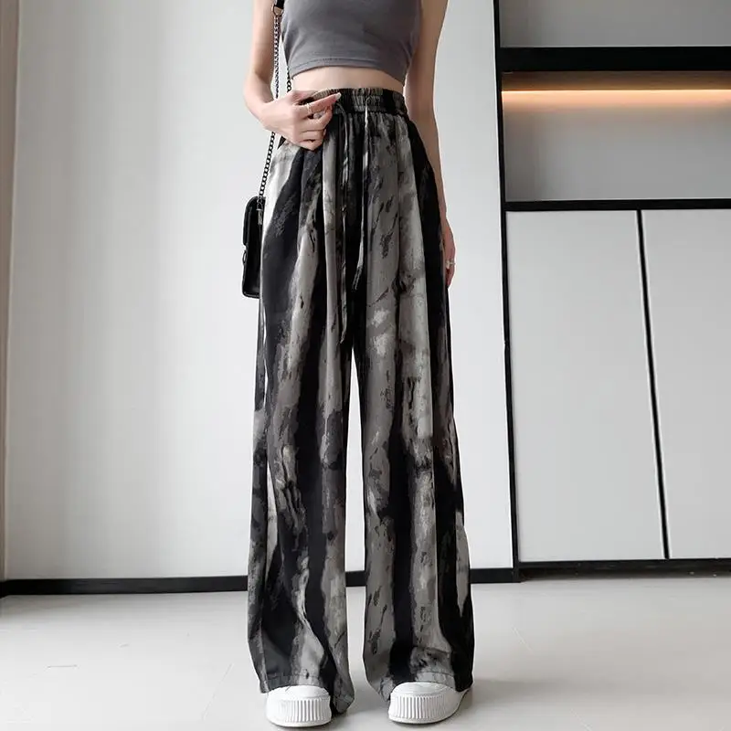 Сотни брюк с широкими штанинами женские драпированные тонкие летние брюки