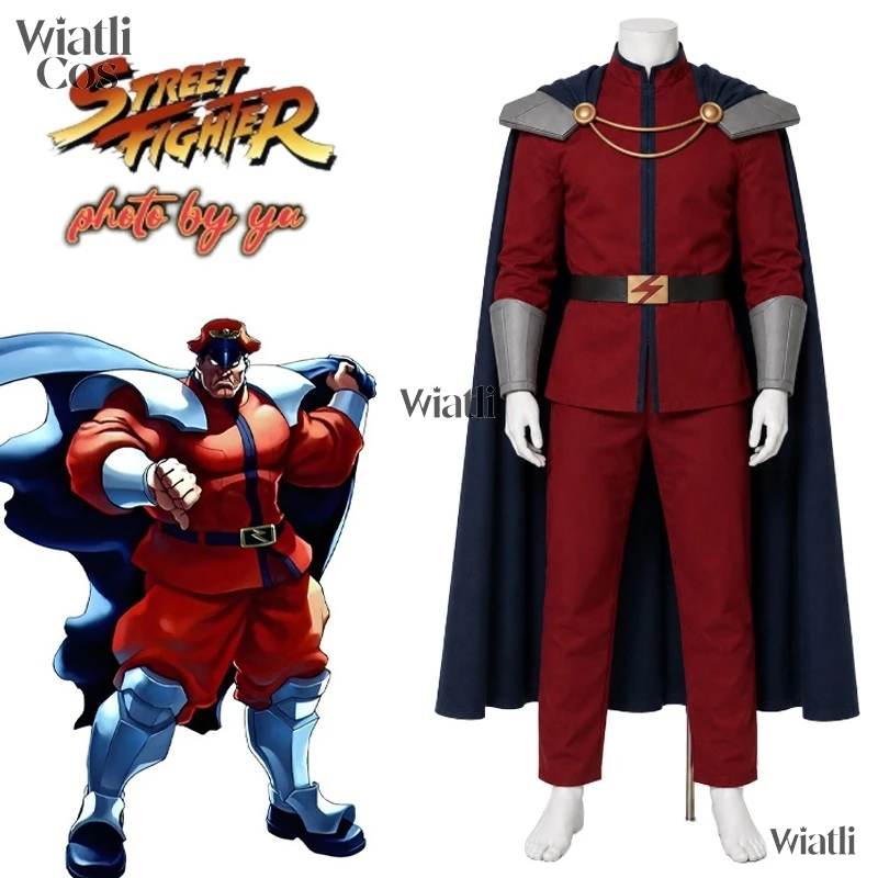 Фото Костюм для косплея М. Байсона (Вега) из игры Street-Fighter с плащом, для взрослых мужчин, на Хэллоуин и Рождество. №1
