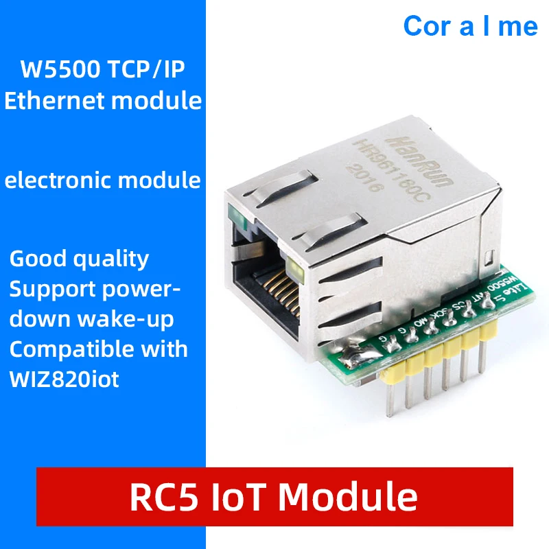

USR-ES1 W5500 TCP IP 51 STM32 Microcontroller WIZ820io RC5 For Arduino SPI to LAN Ethernet Converter Board Module