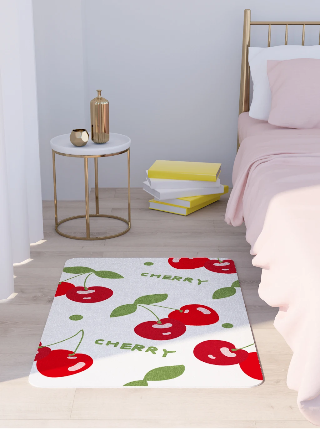 Мультяшный ковер с изображением клубники винограда и других фруктов напольный