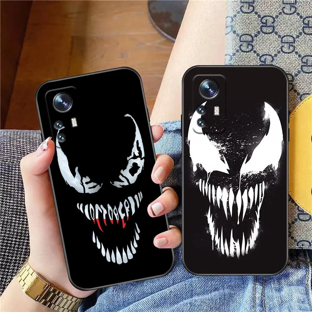 

Marvel Avengers Heros Venom Case For Xiaomi Mi 13 12 12T 12S 12X 11 11T 11X 11i 10S Pro Ultra Lite 5G NE Black Soft Cover Funda