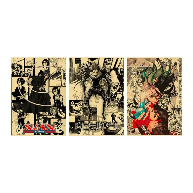 Винтажные Классические Постеры с героями аниме крафт-бумага сказочный