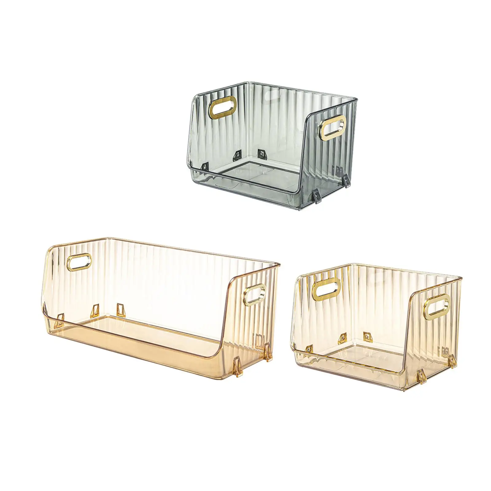 

Clear Storage Container Household Storage Basket Organize Bins Clear Basket Bins for Bathroom Kitchen Shelves Pantry Foods