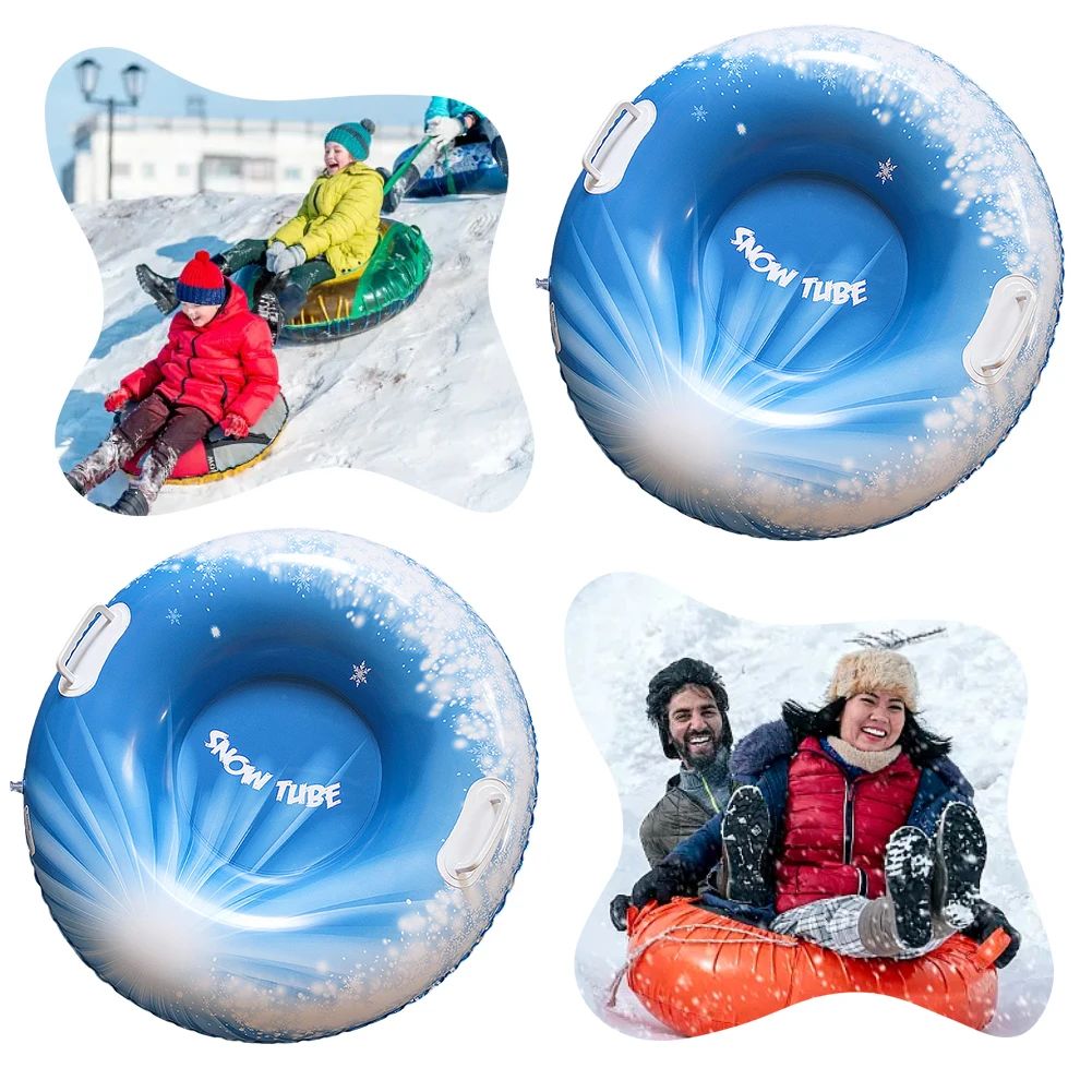 

Inflatable Ski Snow Tubes with Handle Thickened Floated Sled 80cm Cold-Resistant for Winter Outdoor Sports