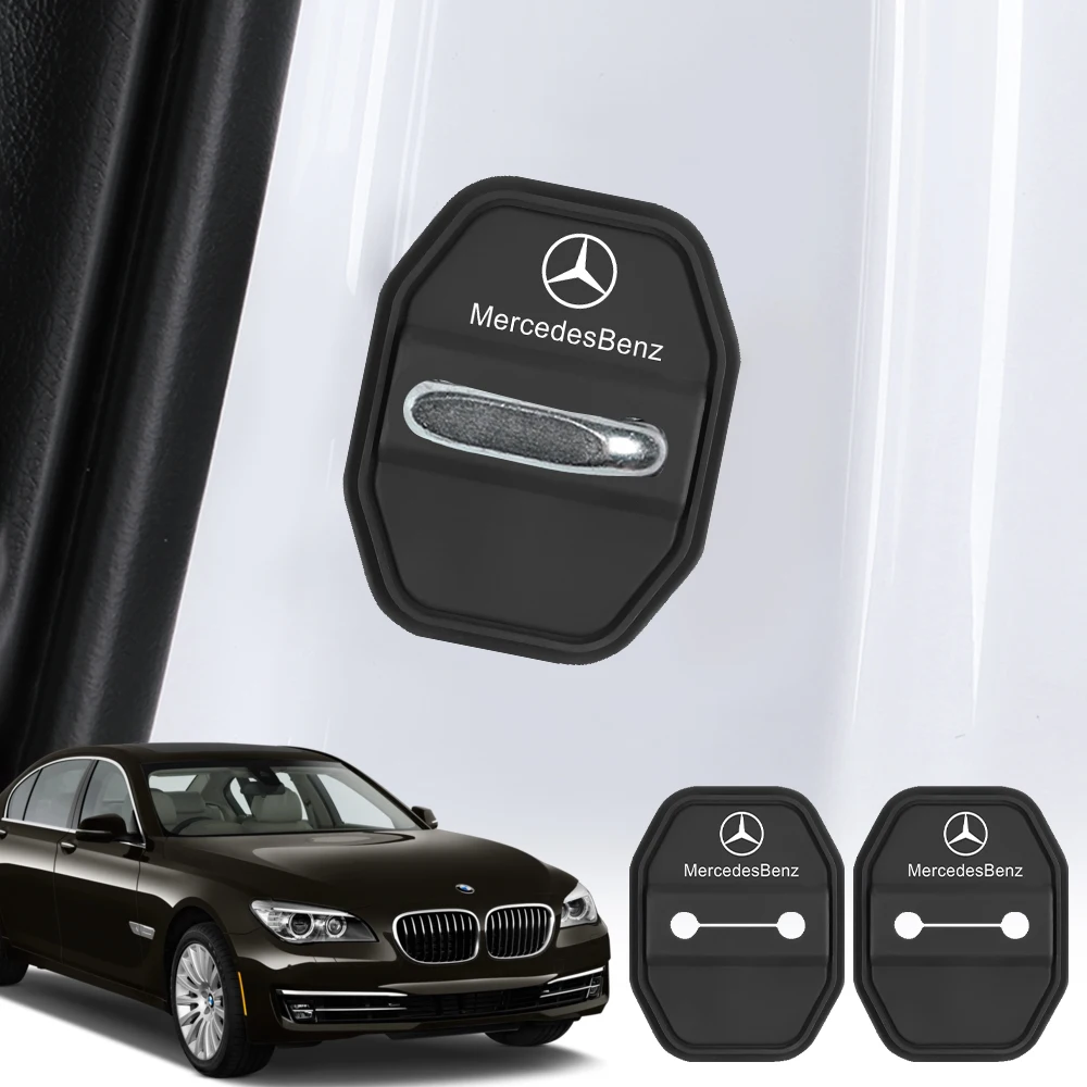 4 шт. силиконовые автомобильные эмблемы дверной замок наклейки автозащитные