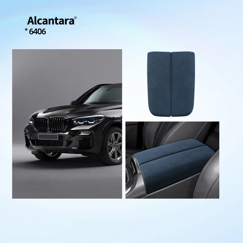 

Для BMW X5 G05 X6 G06 X7 G07 коврик для подлокотника центральной консоли Стайлинг 2019-2023 итальянская Алькантара замша внутренняя отделка Аксессуары