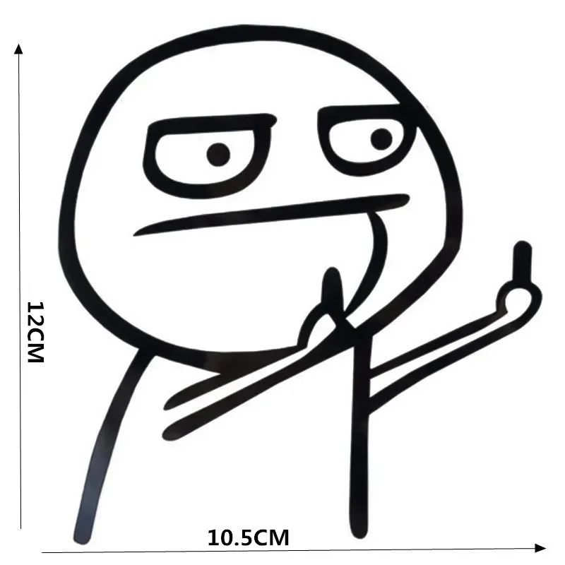 2 шт. автомобильные наклейки Стайлинг среднего пальца авто лобовое стекло дверь