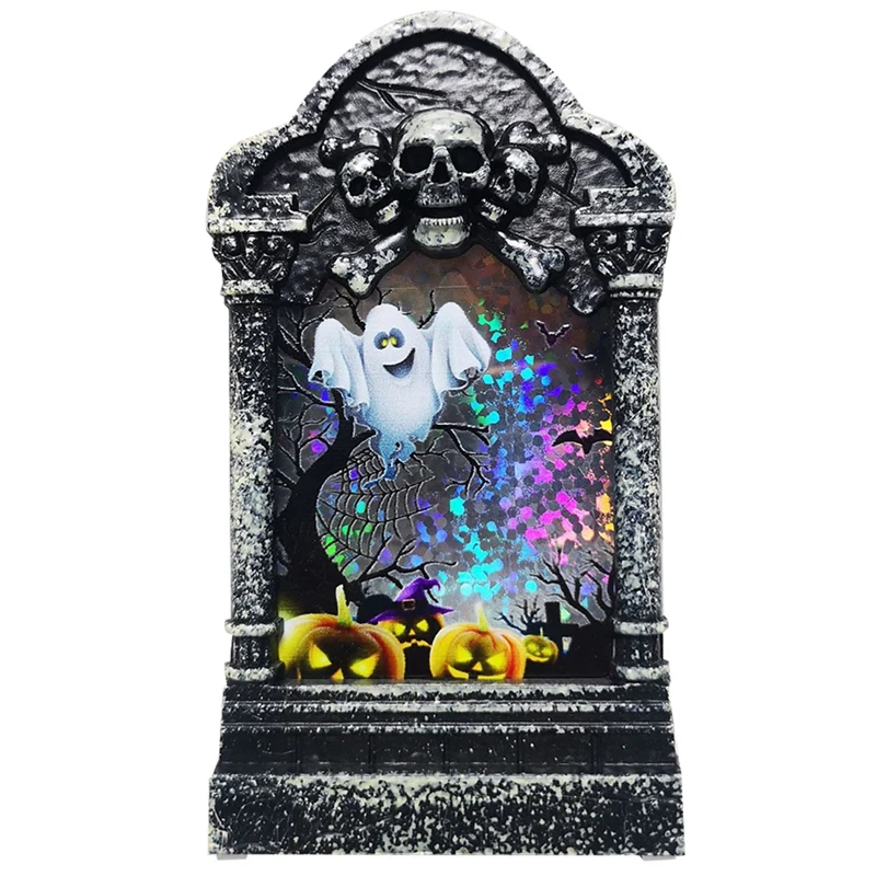 

Украшение для бара на Хэллоуин, ветровой фонарь, маленькая надгробия, имитация градиентного светодиодный одного освещения, сцена, макет, ук...