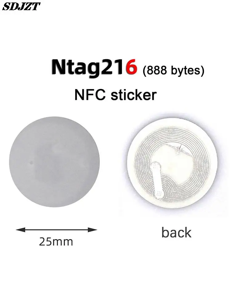 Фото Фонарь ярлык NFC216, ярлык 216 стикеров, значки, ярлык, стикер 13,56 МГц для Huawei, ярлыки личной автоматизации 25 мм №3