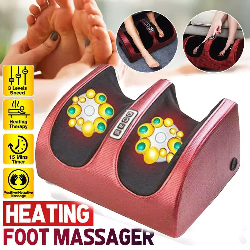 

NEW Foot Massager Kneading Deep Tissue Relax Heated Roll Legs Feet Relief Fatigue Foot Massage Machine