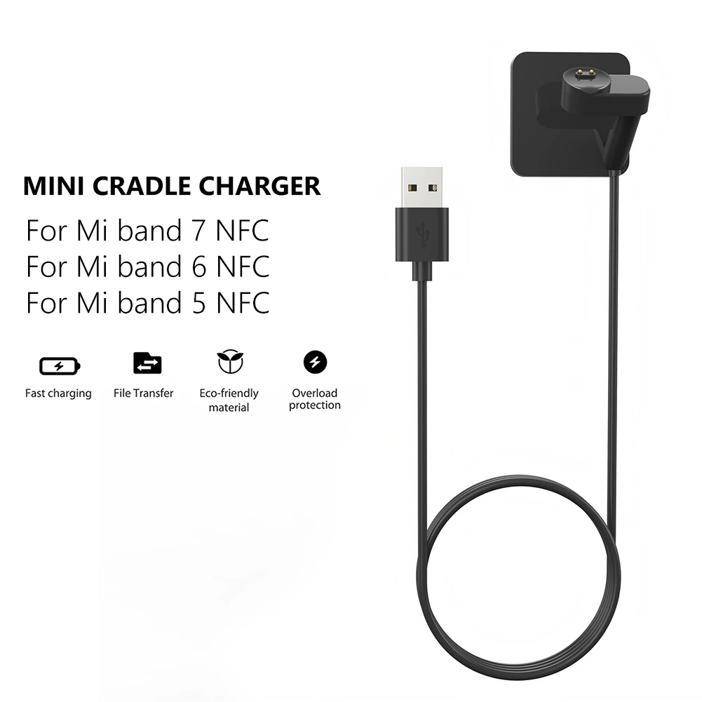 

USB зарядное устройство док-станция умный Браслет зарядный кабель для Xiaomi Mi Band 7 6 5 NFC