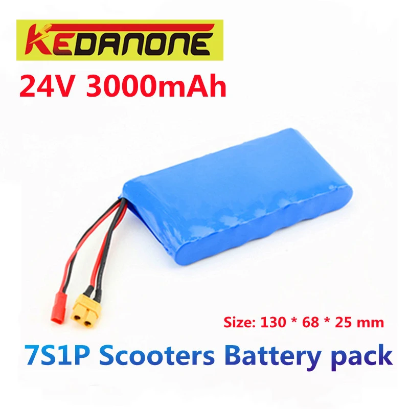 

Scooters Battery 24V 7S1P 3000mAh Lithium-ion Pack for Small Electric UnicyclesToys Built-in 18650 Battery