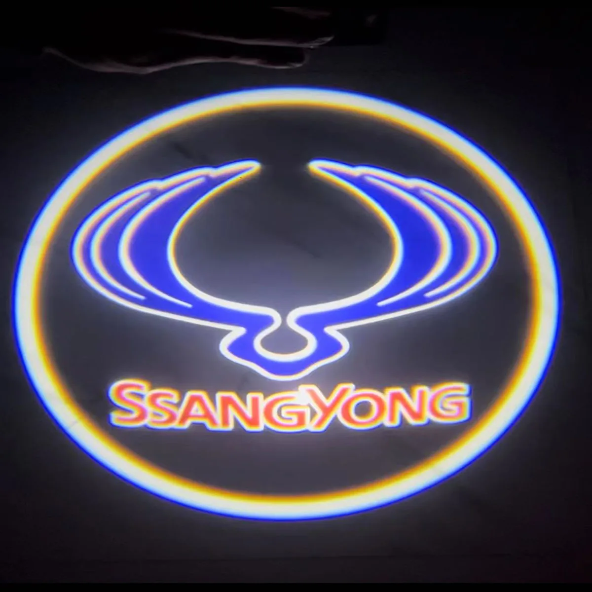 

2x Suitable For Ssangyong Actyon Turismo Rexton Kyron Korando Wireless LED Car Door Light Laser Projector Logo Ghost shadow Lamp