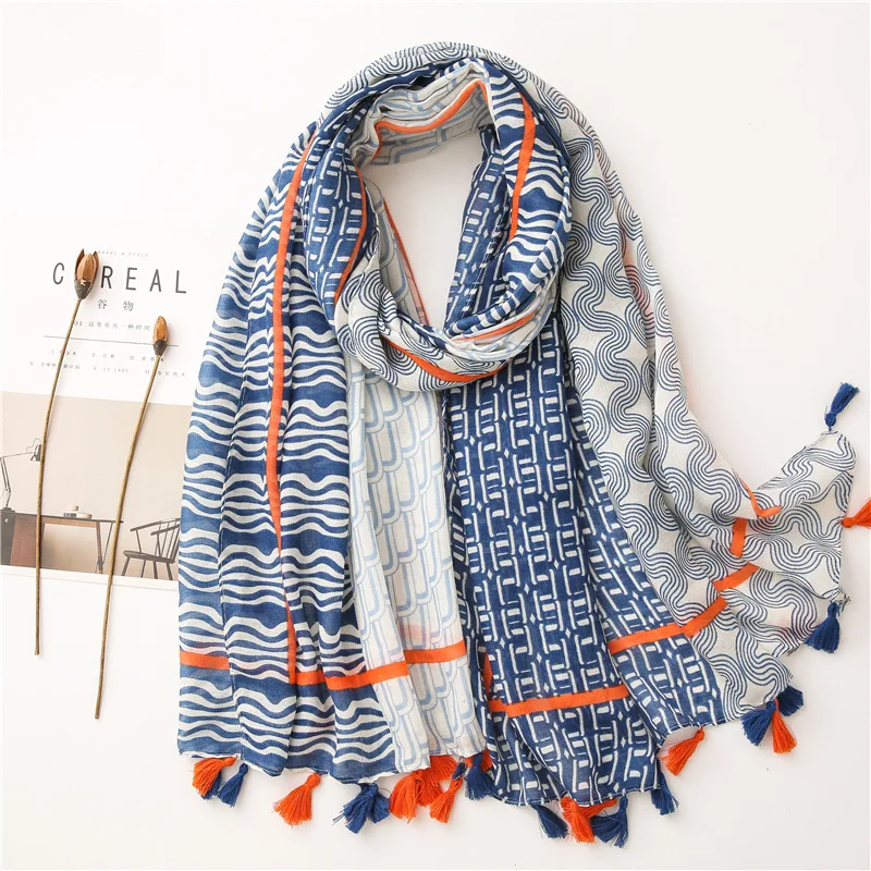 

Scarf New Colored Cotton Linen Scarf Art Tourism Sunscreen Shawl Scarf