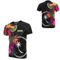 mens and womens short sleeved t shirt summer street style retro 3d printing chuck micronesia new 2022