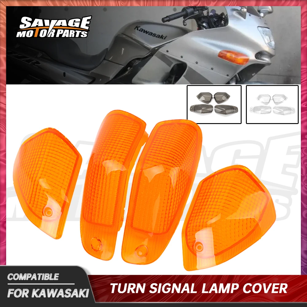 Front Rear Turn Signal Light Cover For KAWASAKI ZZR400 1993-2006 ZZR600 1993-2008 Motorcycle Accessories Lamp Blinker Cap Motor