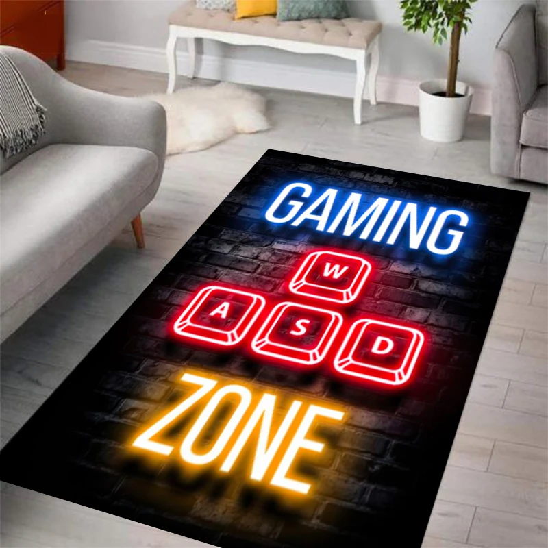 

Gaming Playroom Rugs and Carpets for Home Living Room Floor Mat Non-Slip Gamer Children Modern Bedroom Office Decor Tapis Salon